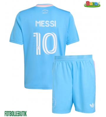 Inter Miami Lionel Messi #10 Tredjeställ Barn 2025-26 Kortärmad (+ Korta byxor)